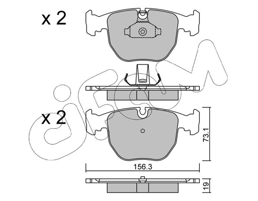 Комплект тормозных колодок, дисковый тормоз   822-559-0   CIFAM