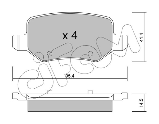 Комплект тормозных колодок, дисковый тормоз   822-565-0   CIFAM
