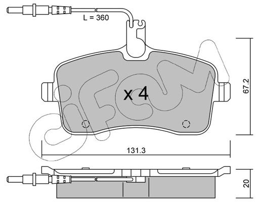 Комплект тормозных колодок, дисковый тормоз   822-600-0   CIFAM