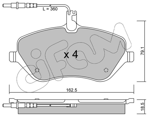 Комплект тормозных колодок, дисковый тормоз   822-601-0   CIFAM
