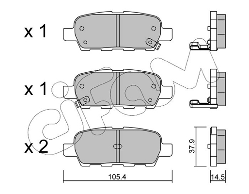 Комплект тормозных колодок, дисковый тормоз   822-612-0   CIFAM
