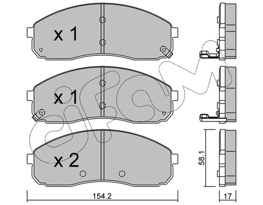 Комплект тормозных колодок, дисковый тормоз   822-631-0   CIFAM