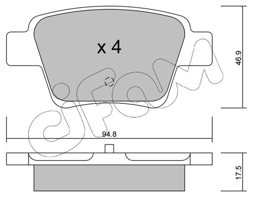 Комплект тормозных колодок, дисковый тормоз   822-639-0   CIFAM