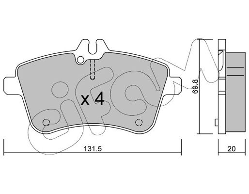 Комплект тормозных колодок, дисковый тормоз   822-647-0   CIFAM