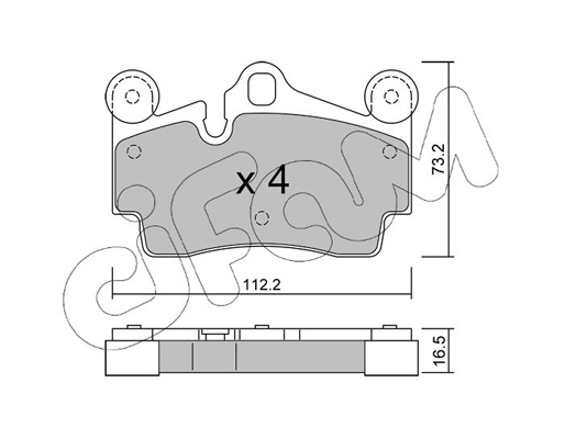 Комплект тормозных колодок, дисковый тормоз   822-655-0   CIFAM