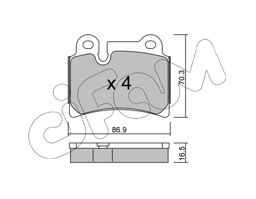 Комплект тормозных колодок, дисковый тормоз   822-660-0   CIFAM