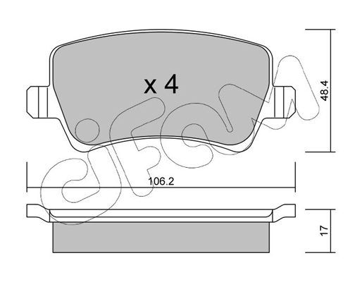 Комплект тормозных колодок, дисковый тормоз   822-676-0   CIFAM