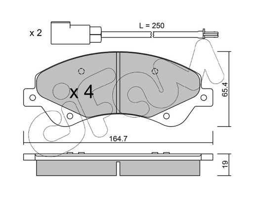 Комплект тормозных колодок, дисковый тормоз   822-679-0   CIFAM