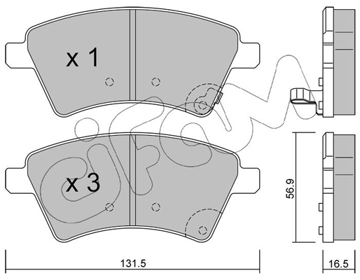 Комплект тормозных колодок, дисковый тормоз   822-702-0   CIFAM