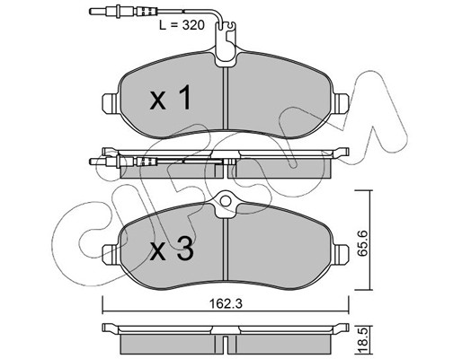 Комплект тормозных колодок, дисковый тормоз   822-707-0   CIFAM