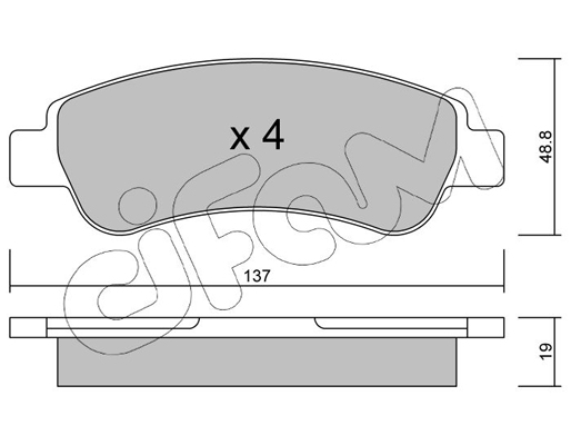 Комплект тормозных колодок, дисковый тормоз   822-710-0   CIFAM