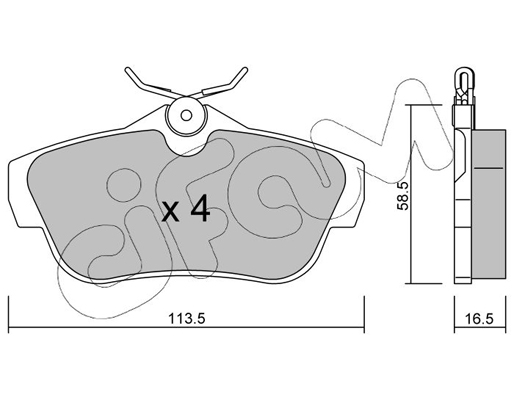 Комплект тормозных колодок, дисковый тормоз   822-712-0   CIFAM