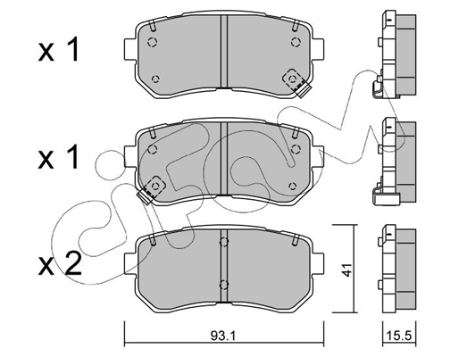 Комплект тормозных колодок, дисковый тормоз   822-725-0   CIFAM