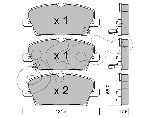Комплект тормозных колодок, дисковый тормоз   822-728-0   CIFAM