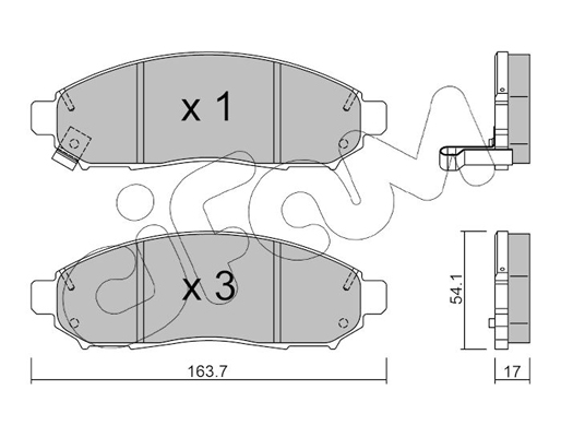Комплект тормозных колодок, дисковый тормоз   822-743-0   CIFAM