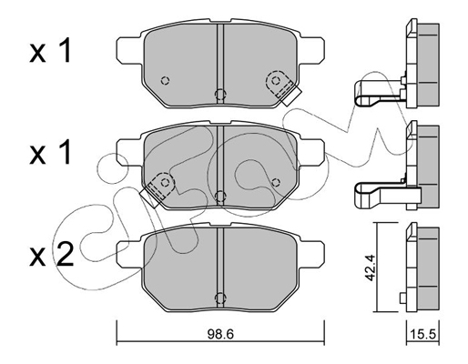 Комплект тормозных колодок, дисковый тормоз   822-746-0   CIFAM
