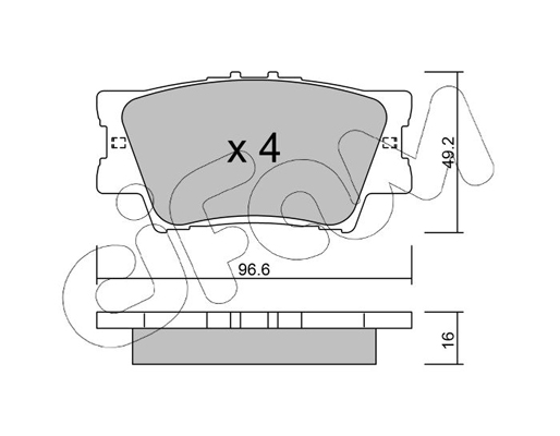Комплект тормозных колодок, дисковый тормоз   822-749-0   CIFAM