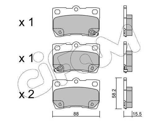 Комплект тормозных колодок, дисковый тормоз   822-761-0   CIFAM