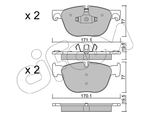 Комплект тормозных колодок, дисковый тормоз   822-770-0   CIFAM