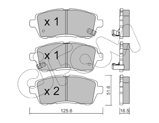Комплект тормозных колодок, дисковый тормоз   822-793-1   CIFAM