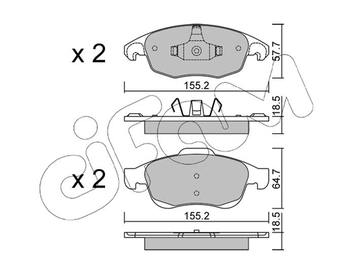 Комплект тормозных колодок, дисковый тормоз   822-800-0   CIFAM