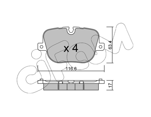 Комплект тормозных колодок, дисковый тормоз   822-837-0   CIFAM