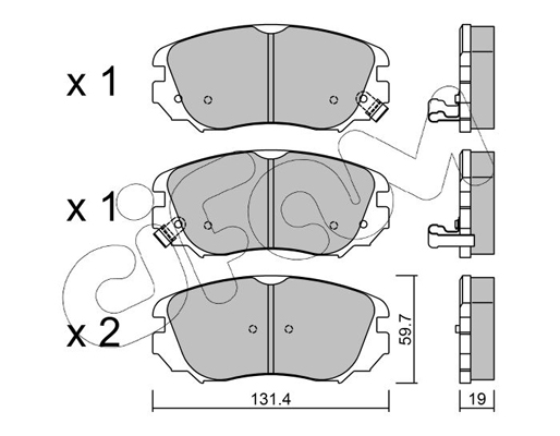 Комплект тормозных колодок, дисковый тормоз   822-841-0   CIFAM