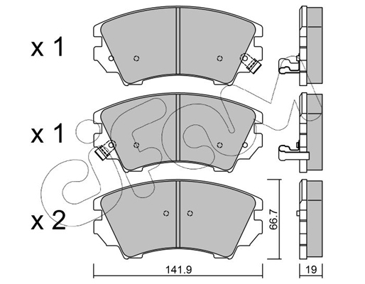 Комплект тормозных колодок, дисковый тормоз   822-842-0   CIFAM