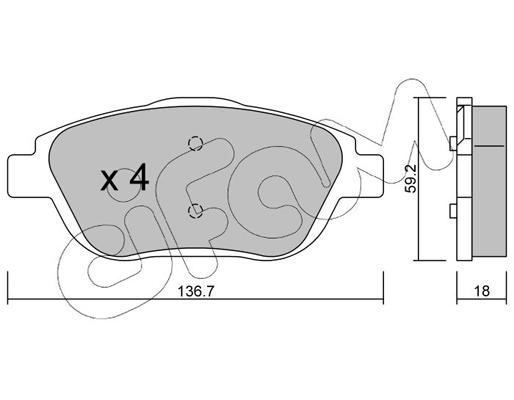 Комплект тормозных колодок, дисковый тормоз   822-852-0   CIFAM