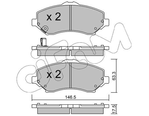Комплект тормозных колодок, дисковый тормоз   822-862-0   CIFAM