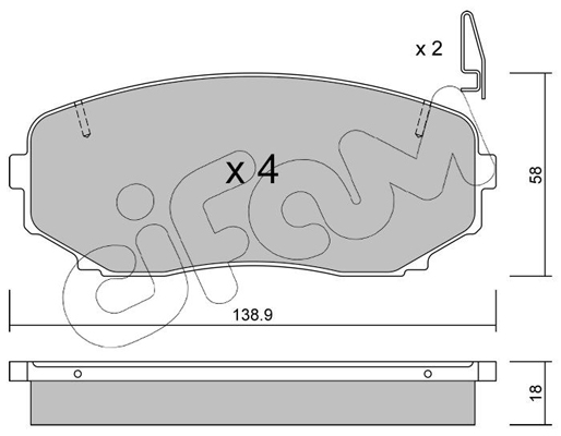 Комплект тормозных колодок, дисковый тормоз   822-872-0   CIFAM
