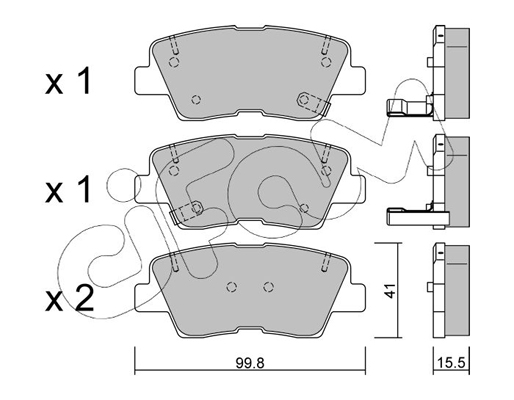 Комплект тормозных колодок, дисковый тормоз   822-886-0   CIFAM