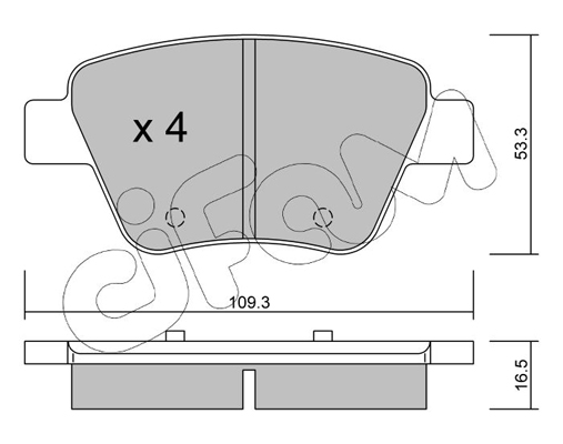 Комплект тормозных колодок, дисковый тормоз   822-889-0   CIFAM