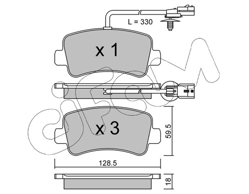 Комплект тормозных колодок, дисковый тормоз   822-899-0   CIFAM