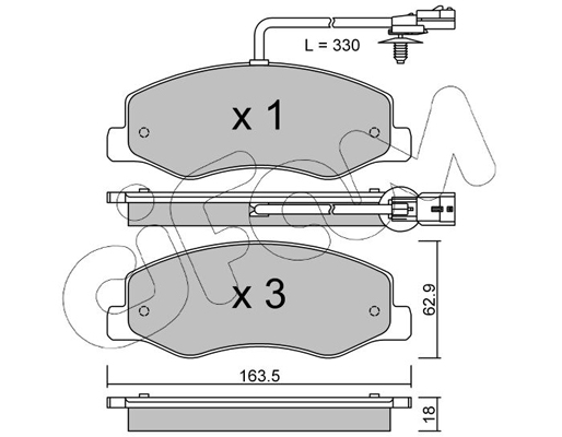 Комплект тормозных колодок, дисковый тормоз   822-900-0   CIFAM