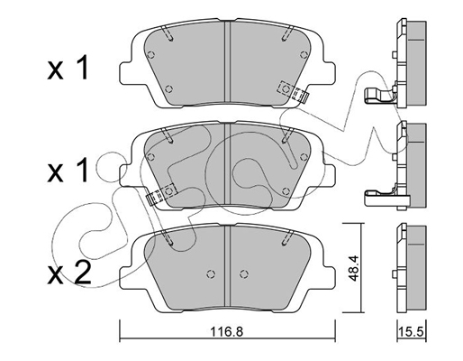 Комплект тормозных колодок, дисковый тормоз   822-901-0   CIFAM