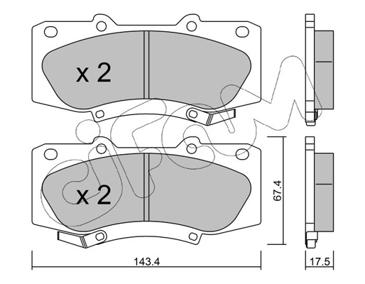 Комплект тормозных колодок, дисковый тормоз   822-937-0   CIFAM
