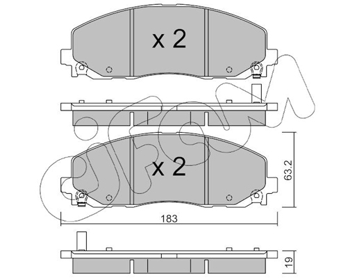 Комплект тормозных колодок, дисковый тормоз   822-946-0   CIFAM