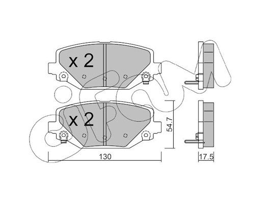 Комплект тормозных колодок, дисковый тормоз   822-947-0   CIFAM