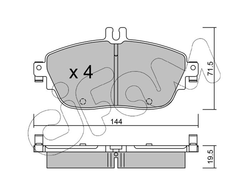 Комплект тормозных колодок, дисковый тормоз   822-965-0   CIFAM
