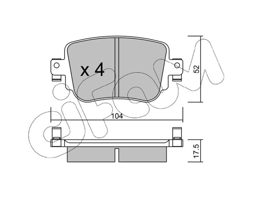 Комплект тормозных колодок, дисковый тормоз   822-980-0   CIFAM