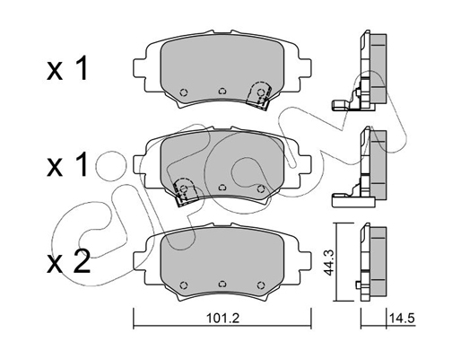 Комплект тормозных колодок, дисковый тормоз   822-993-0   CIFAM