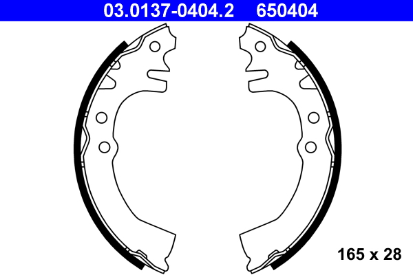 Комплект тормозных колодок   03.0137-0404.2   ATE