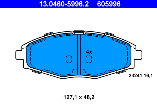 Комплект тормозных колодок, дисковый тормоз   13.0460-5996.2   ATE
