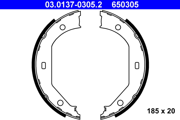 Комплект тормозных колодок, стояночная тормозная система   03.0137-0305.2   ATE