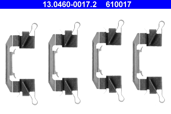 Комплектующие, колодки дискового тормоза   13.0460-0017.2   ATE