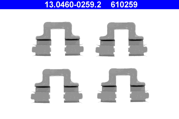 Комплектующие, колодки дискового тормоза   13.0460-0259.2   ATE