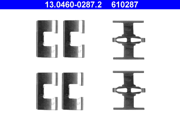 Комплектующие, колодки дискового тормоза   13.0460-0287.2   ATE