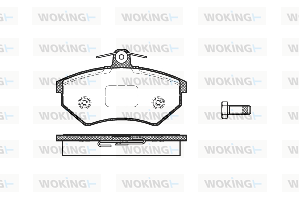 Комплект тормозных колодок, дисковый тормоз   P0343.40   WOKING