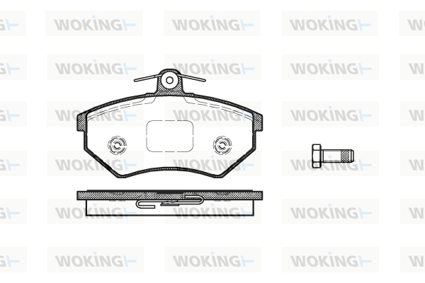 Комплект тормозных колодок, дисковый тормоз   P0343.50   WOKING